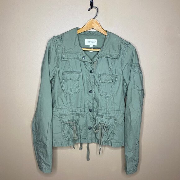 Military Inspired Women’s Abercrombie and Fitch Olive Green Cotton Jacket - Picture 1 of 14
